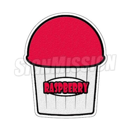 Signmission RASPBERRY FLAVOR Italian Ice Decal shaved ice sign cart trailer sticker, D-DC-24-Raspberry Flavor D-DC-24-Raspberry Flavor